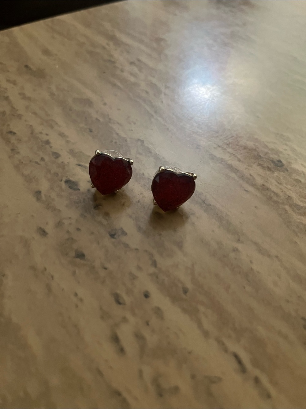 Betsey Johnson Red Heart Stud Earrings - Women Jewelry